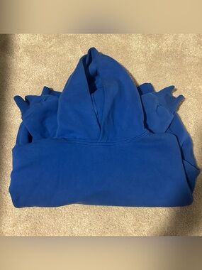 Classic Men's Blue Pullover Hoodie